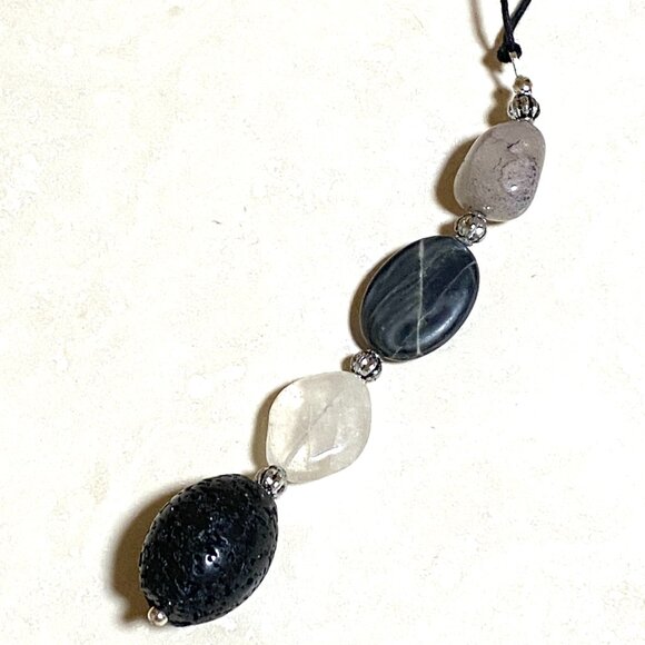 2/20$,Natural Stone Lucky Charm,Car Rearview Mirror Charm,Essential Oil Diffuser - Picture 3 of 13